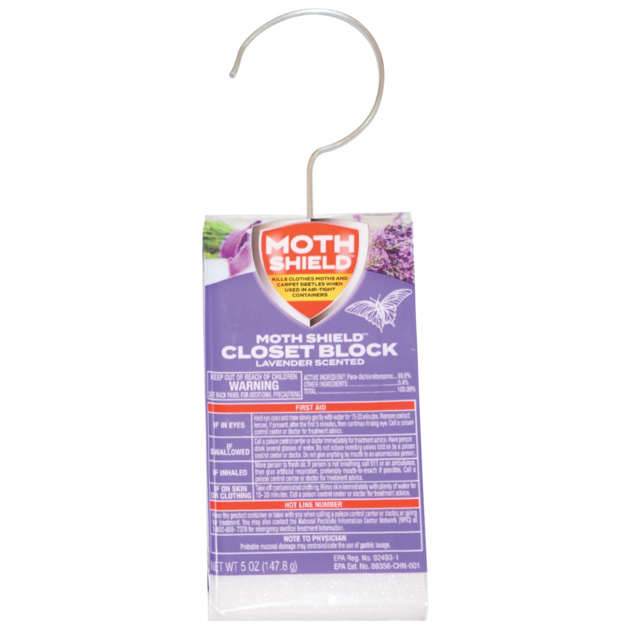 Moth Shield Closet Deodorizer 5 oz., Lavender