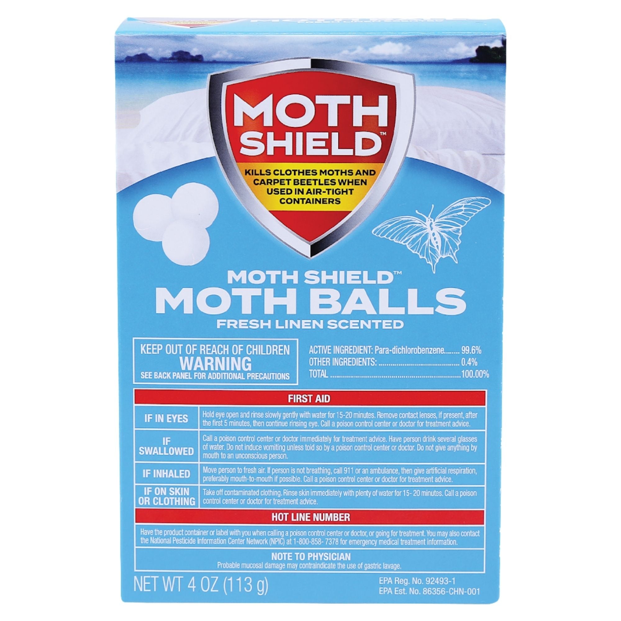 Moth Shield Moth Balls, Fresh Linen, 4 oz
