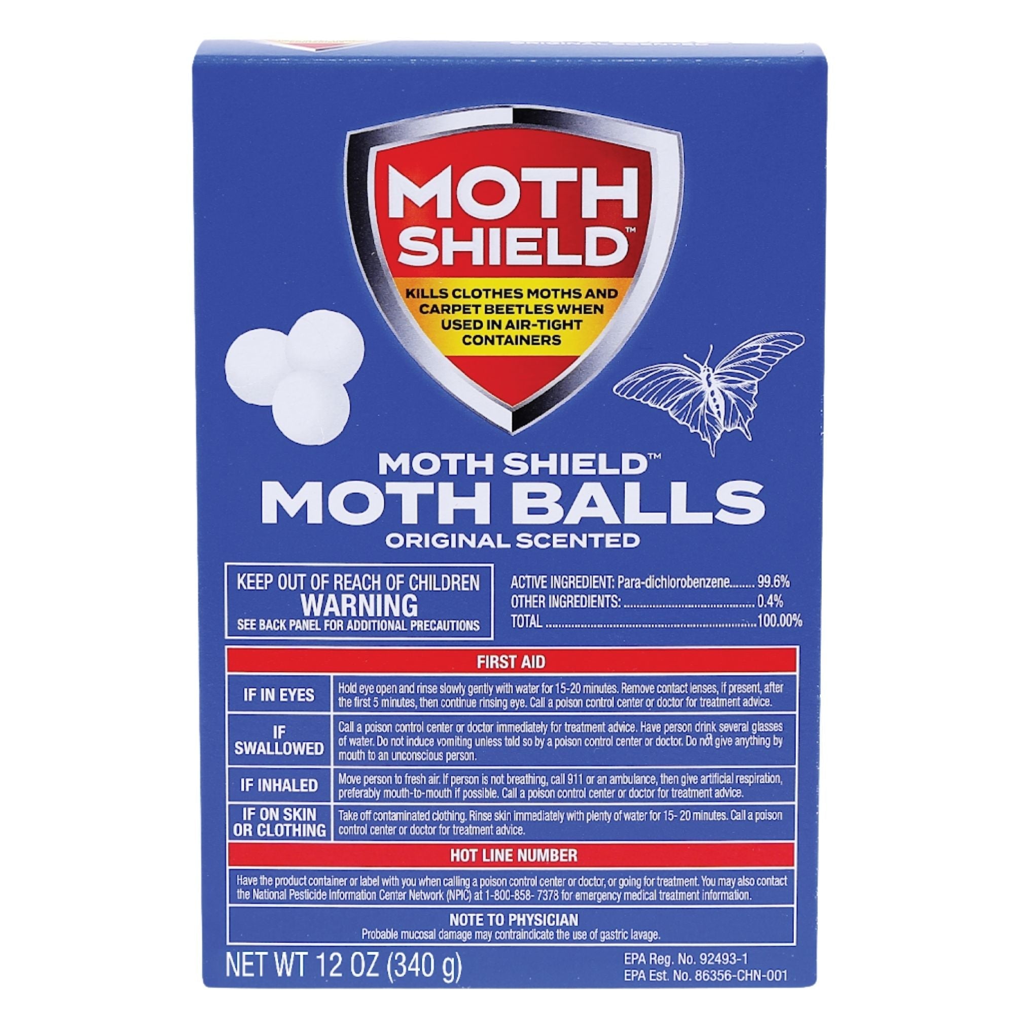 Moth Shield Moth Balls, Original, 12 oz