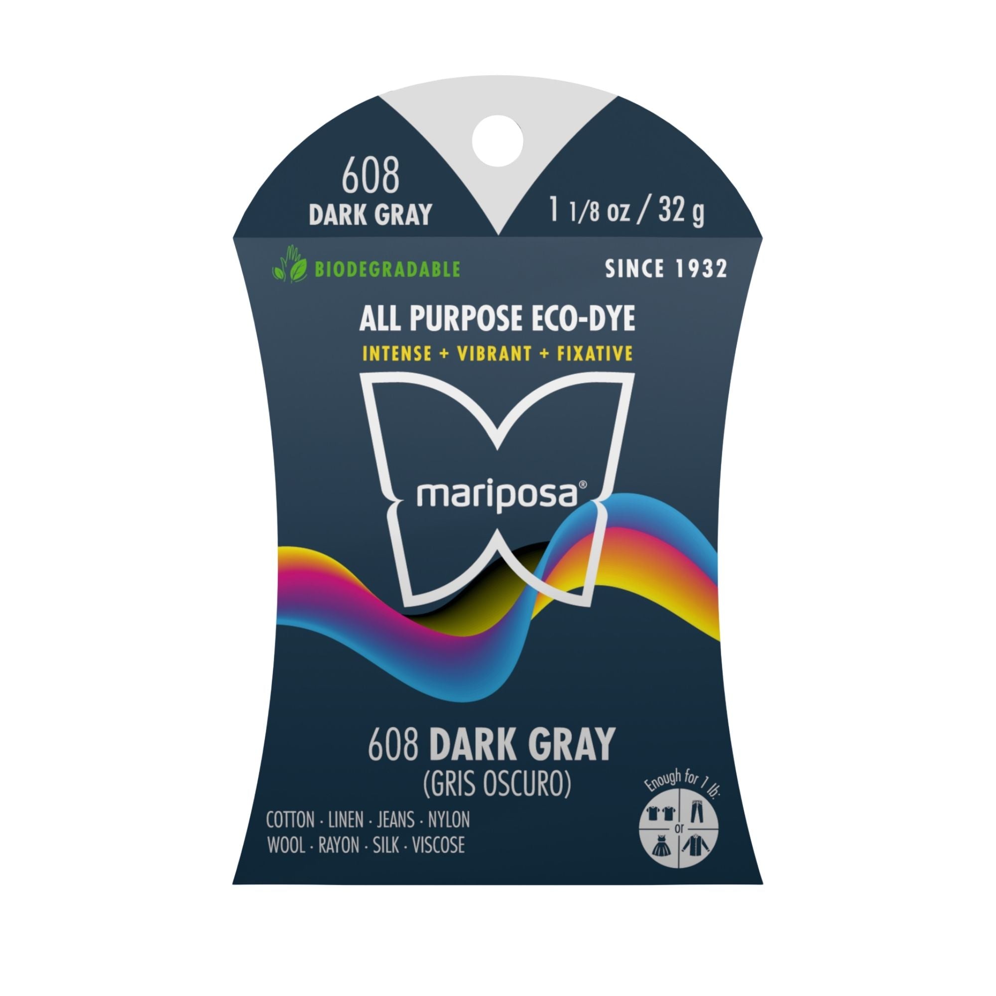 Dark Grey Fabric Dye (608) 2-Pack