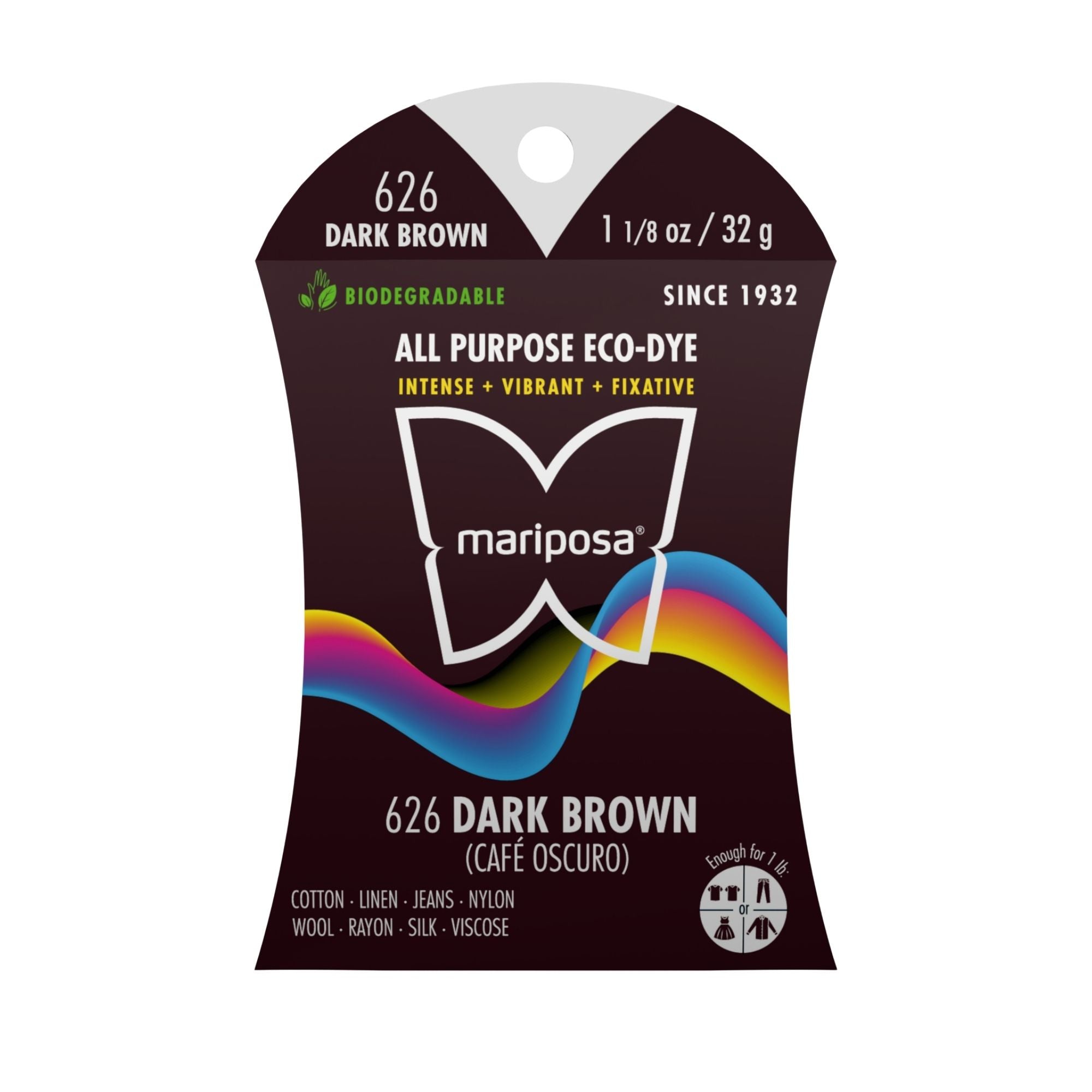 Dark Brown Fabric Dye (626) 2-Pack